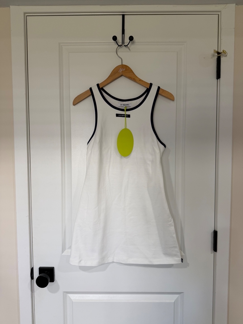 Dairy Boy DB Sport Court Dress Soft White Navy Racerback Tennis Dress Size Small - Picture 3 of 5
